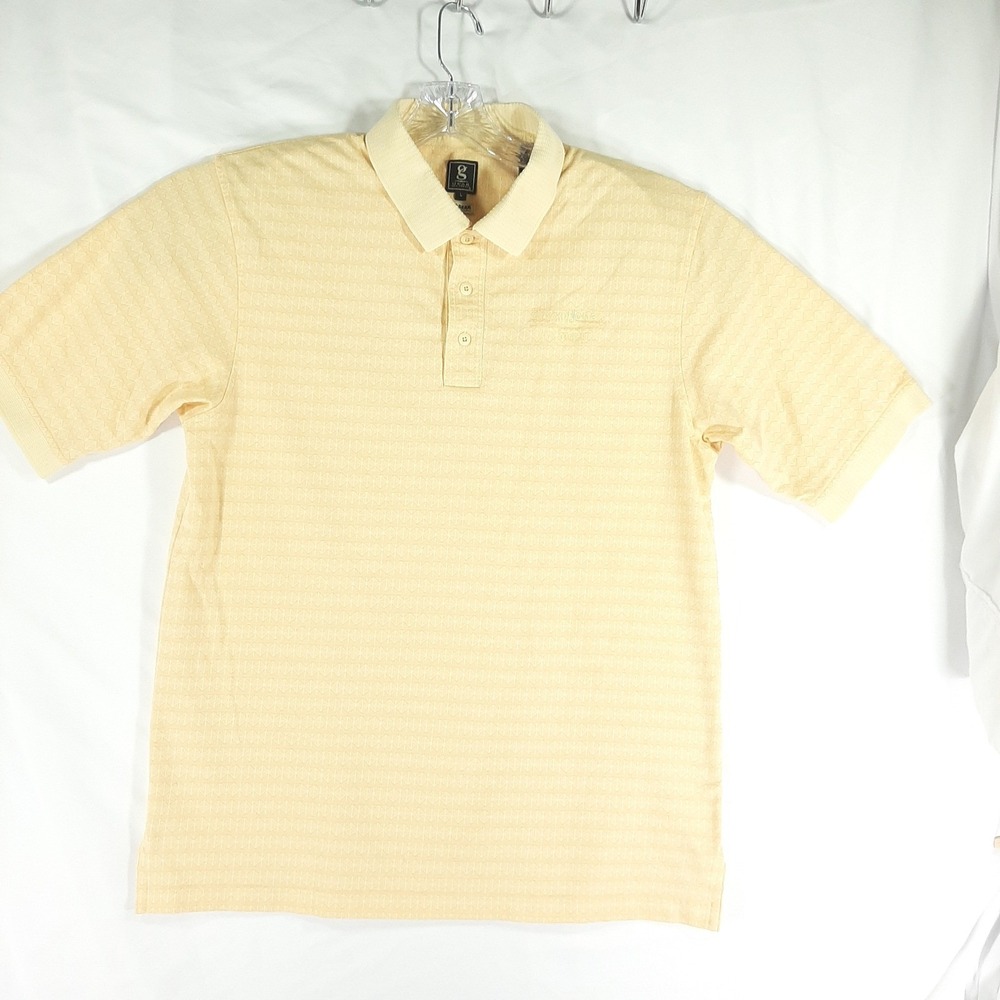 Gear For Sports Mens Yellow Dry-Gear Polo Shirt Edward Jones Size L Geometric